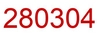 Número 280304 imagen rojo