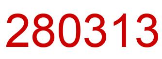 Number 280313 red image