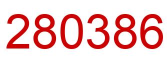 Número 280386 imagen rojo