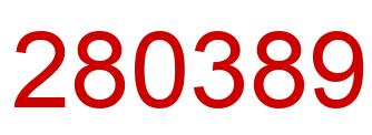 Número 280389 imagen rojo