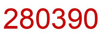 Número 280390 imagen rojo