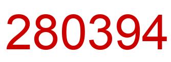 Number 280394 red image