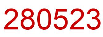 Number 280523 red image