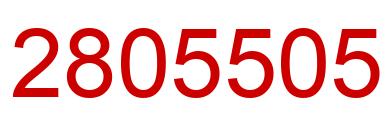 Number 2805505 red image