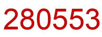 Number 280553 red image
