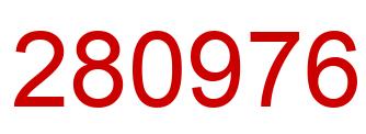 Number 280976 red image