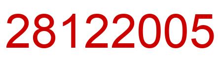 Number 28122005 red image