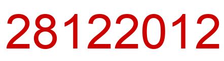 Number 28122012 red image