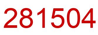 Number 281504 red image