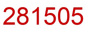 Number 281505 red image