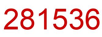 Number 281536 red image