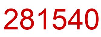 Number 281540 red image