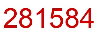 Número 281584 imagen rojo