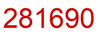 Number 281690 red image