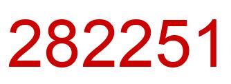 Number 282251 red image