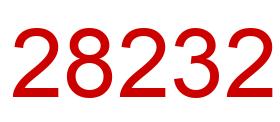 Number 28232 red image