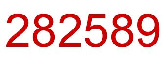 Número 282589 imagen rojo