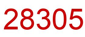 Number 28305 red image