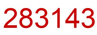 Number 283143 red image