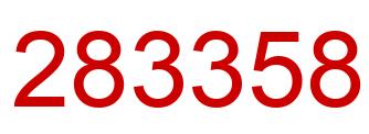 Number 283358 red image