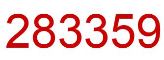 Number 283359 red image