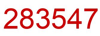 Number 283547 red image