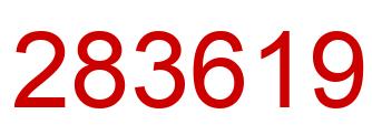Number 283619 red image