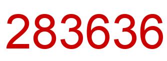 Number 283636 red image