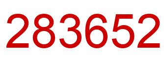 Number 283652 red image