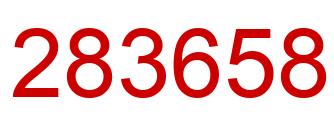 Number 283658 red image