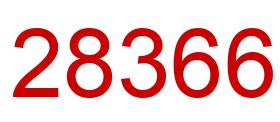 Number 28366 red image