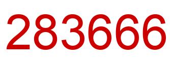 Number 283666 red image
