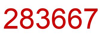 Number 283667 red image