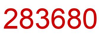 Number 283680 red image