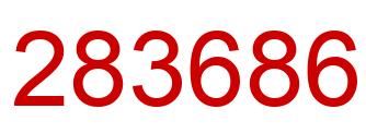 Number 283686 red image