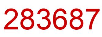 Número 283687 imagen rojo