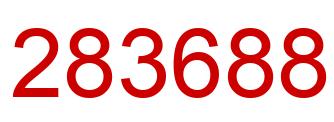 Number 283688 red image