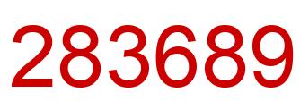 Número 283689 imagen rojo