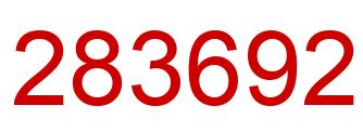 Number 283692 red image
