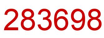 Número 283698 imagen rojo