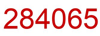 Number 284065 red image