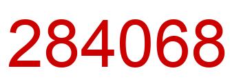 Number 284068 red image