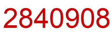 Number 2840908 red image