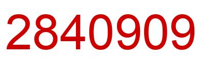 Number 2840909 red image