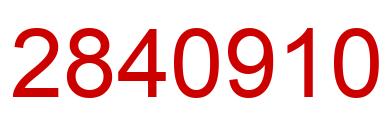 Number 2840910 red image