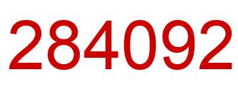 Number 284092 red image