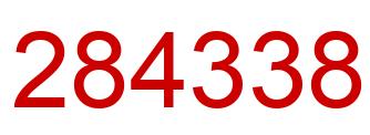 Number 284338 red image