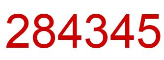 Number 284345 red image