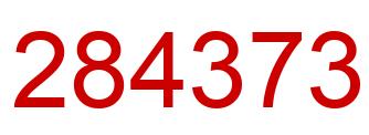 Number 284373 red image
