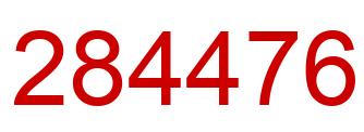 Number 284476 red image